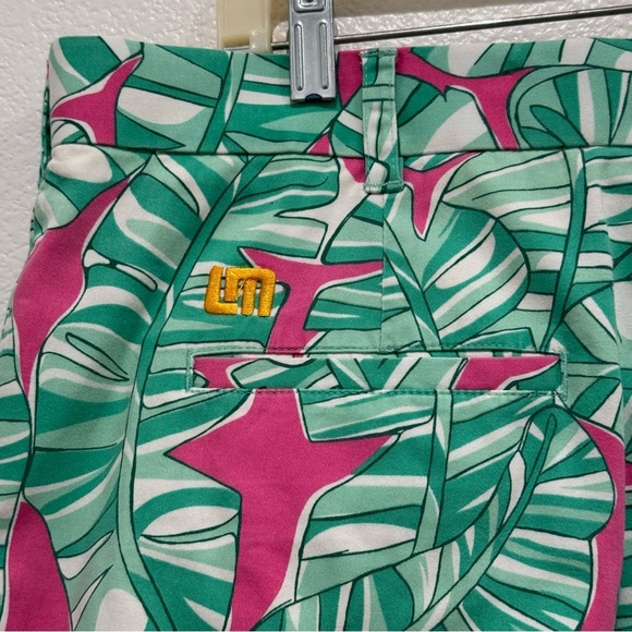 Loudmouth Sharks Tropical Leaf Print Golf Shorts Size 38 Flat front - Picture 5 of 9